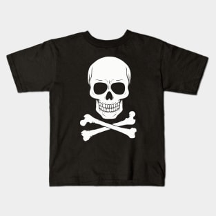 Skull and bones silhouette Kids T-Shirt